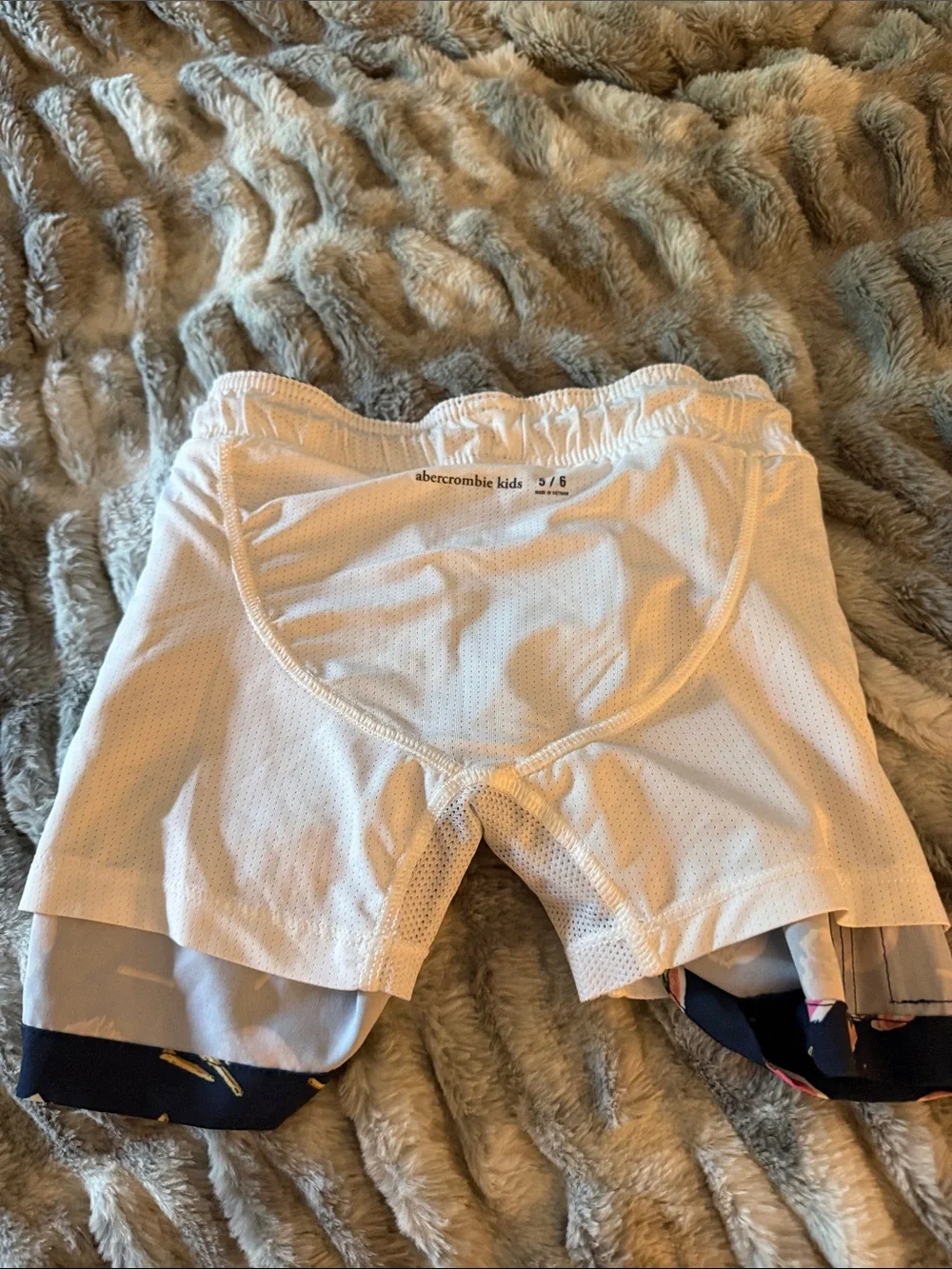 abercrombie kids Navy Novelty Burger & Fries Swim Shorts